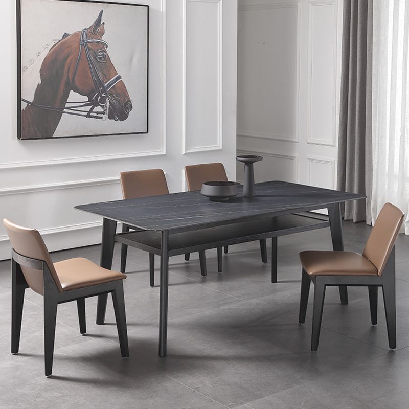 Modern Sintered Stone Top Dining Set Rectangle 1/2/5/7 Pieces Wooden Dining Room Table Set Clearhalo 'Dining Room Sets' 'Dining Tables & Seating' 'dining_room_set' 'furn' 'furn_dining_room_set' 'Furniture' 'Kitchen & Dining Furniture' 1200x1200_0c7f4e3e-49ff-42bc-865a-8ba040b30187