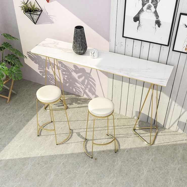 Double Pedestal Counter Set 1/2/3 Pieces Glam Rectangle Bar Pub Table Set Clearhalo 'Bar Furniture' 'furn' 'furn_home_bar_bar_sets' 'Furniture' 'Home Bars & Bar Sets' 'home_bar_bar_sets' 'Kitchen & Dining Furniture' 1200x1200_0c7f5c82-fa4e-4e6c-abc9-9bacccf2dc7c