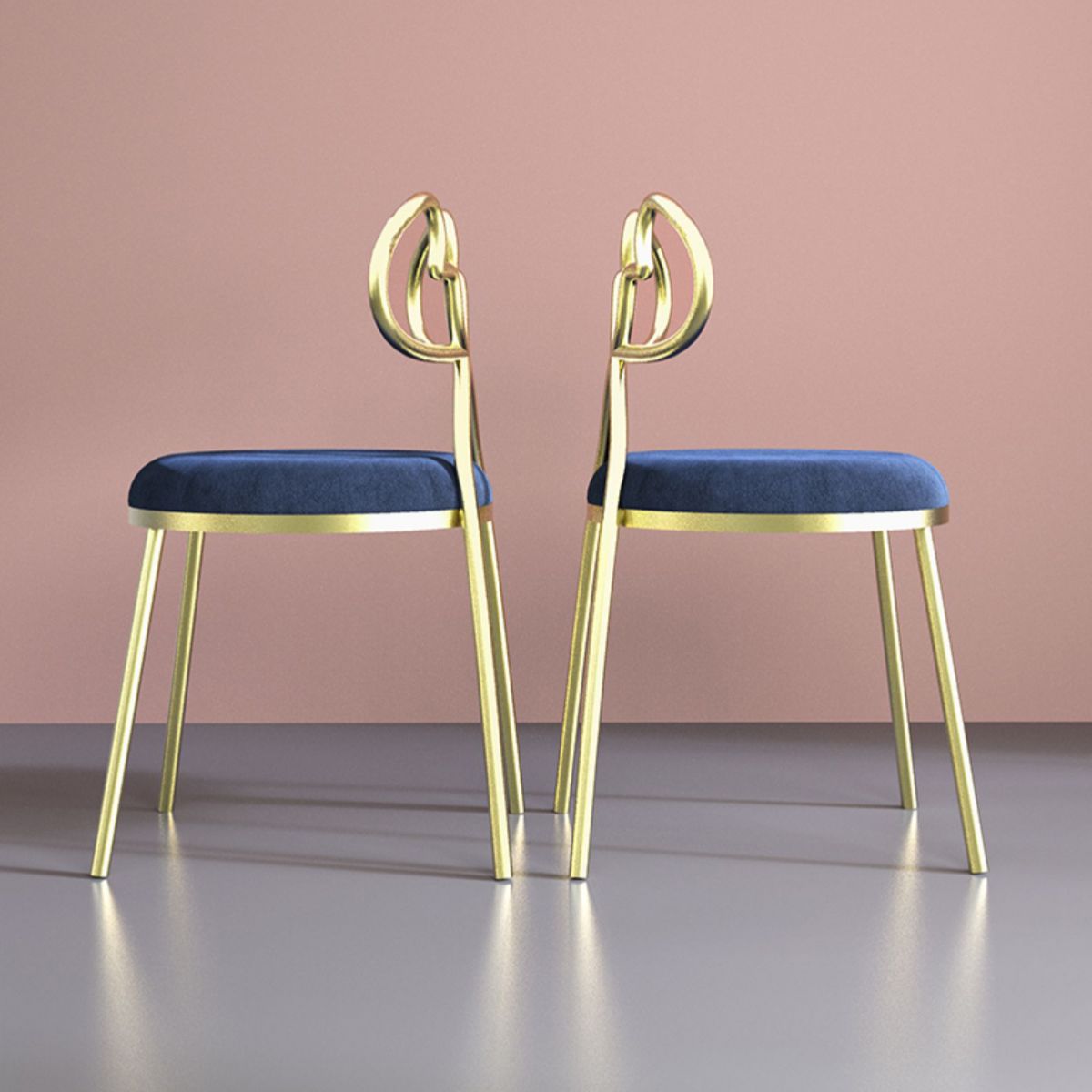 Silla lateral de comedor de tela Sillas de comedor abiertas de diseño nórdico