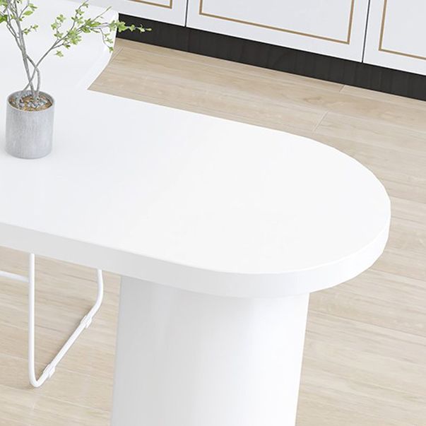 Wood Pub Table with Specialty Table Top Double Pedestal Table - 41.3" H Clearhalo 'Bar Furniture' 'Bar Tables' 'bar_tables' 'furn' 'furn_bar_tables' 'Furniture' 'furniture_bar_tables' 'Kitchen & Dining Furniture' 1200x1200_0c8319f9-228a-4cd2-91bd-f1628cd63516