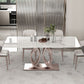 Nordic Glam Rectangle Sintered Stone Dining Table Set 1/4/5/6/7 Pieces Set Clearhalo 'Dining Room Sets' 'Dining Tables & Seating' 'dining_room_set' 'furn' 'furn_dining_room_set' 'Furniture' 'furniture_dining_room_set' 'Kitchen & Dining Furniture' 1200x1200_0c8350ff-468d-4625-bf07-ad97dd852c77