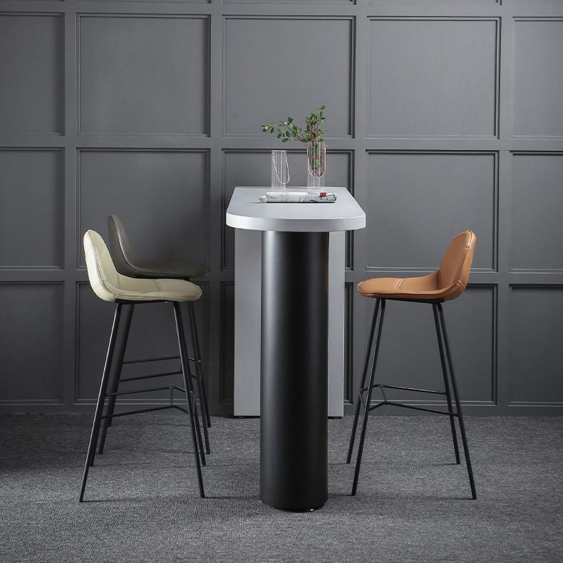 Industrial Wood Pub Table with Specialty Table Top Double Pedestal Table - 41.3" H Clearhalo 'Bar Furniture' 'Bar Tables' 'bar_tables' 'furn' 'furn_bar_tables' 'Furniture' 'furniture_bar_tables' 'Kitchen & Dining Furniture' 1200x1200_0c845416-af31-48cb-8d02-d01fdad42318