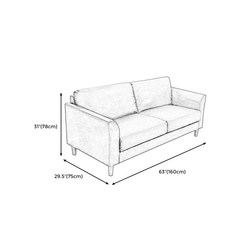 Contemporary Pillow Back Sofa 31"H Flared Arm Couch for Apartment Clearhalo 'furn' 'furn_sofas' 'Furniture' 'furniture_sofas' 'Living Room Furniture' 'Sofa' 'sofas' 1200x1200_0c8572cc-7298-4448-88ce-16e8fe9c064e
