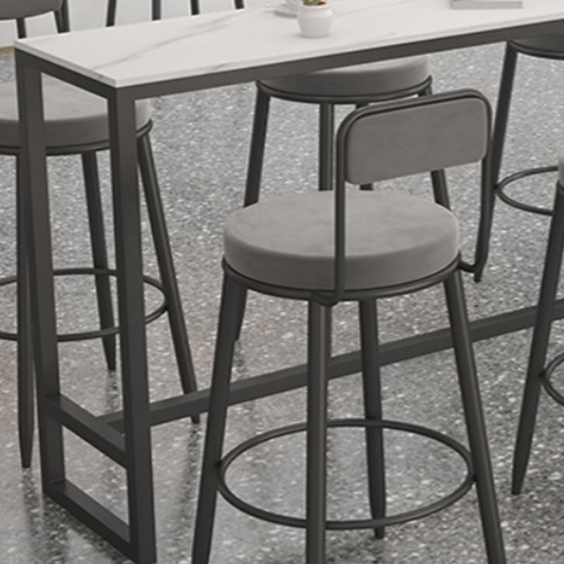 Modern 1/2/7 Pieces Bar Table Set Rectangle Stone Counter Table with Stools for Balcony Clearhalo 'Bar Furniture' 'furn' 'furn_home_bar_bar_sets' 'Furniture' 'Home Bars & Bar Sets' 'home_bar_bar_sets' 'Kitchen & Dining Furniture' 1200x1200_0c87e9aa-7abe-4e7e-b98e-ca12aea3dd51