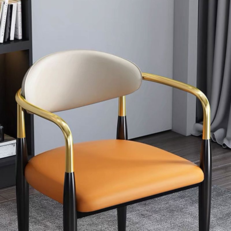 Sedia da pranzo in metallo contemporaneo gambe nere sedia braccio sala da pranzo