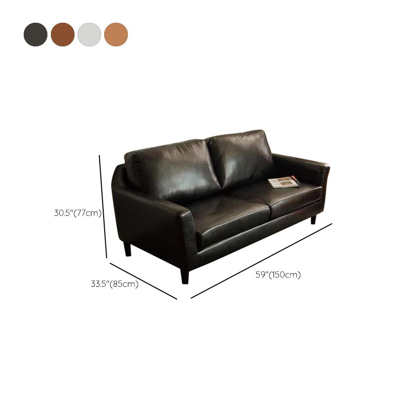 Mitte des Jahrhunderts Kunstleder-Sofa 33.46 "breites Sofa für Wohnzimmer