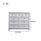 Modern Style White Storage Chest Rustic Solid Wood Chest with Multi Drawers