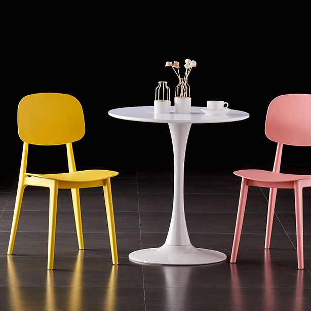 Plastic Scandinavian Armless Dining Chairs Open Back Side Chair (Set of 4) Clearhalo ' kitchen&dining_furn' 'Dining Chairs' 'Dining Tables & Seating' 'dining_chair' 'furn' 'furn_dining_chair' 'Furniture' 'furniture_dining_chair' 'Kitchen & Dining Furniture' 'kitchen' 1200x1200_0c8ea547-bfbf-452b-9168-be869f1aeb41