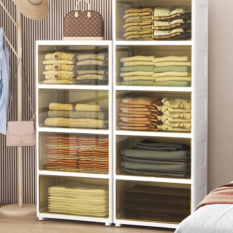 Contemporary Storage Cabinet Plastic Wardrobe Closet for Bedroom Clearhalo 'Armoires & Wardrobes' 'armoires_wardrobes' 'Bedroom Furniture' 'furn' 'furn_armoires_wardrobes' 'Furniture' 1200x1200_0c8f70c7-0f4d-492f-8ecf-75c51815b41b