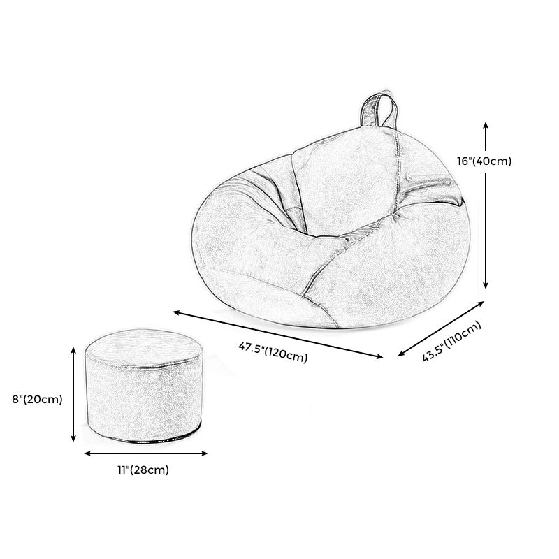 Sedia a colore solido con ottomana e cuscino sedia senza braccio per soggiorno