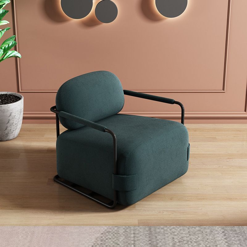 Arms Included Chair Velvet Metal Accent Armchair for Bedroom, 26.77" Wide