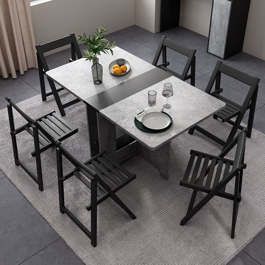 1/2/3/5/7 Pcs Wood Modern Dining Room Set with Foldable Table Dinette Set Clearhalo 'Dining Room Sets' 'Dining Tables & Seating' 'dining_room_set' 'furn' 'furn_dining_room_set' 'Furniture' 'furniture_dining_room_set' 'Kitchen & Dining Furniture' 'kitchen&dining_furn' 'kitchen' 1200x1200_0c92c0ad-a07d-46ff-8b57-6cb4c7eab659