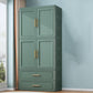 Contemporary 2-Door Wardrobe Armoire Plastic Storage Cabinet Clearhalo 'Armoires & Wardrobes' 'armoires_wardrobes' 'Bedroom Furniture' 'furn' 'furn_armoires_wardrobes' 'Furniture' 1200x1200_0c962405-3b91-4362-bfe5-7da4155ed145