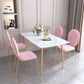 Gold Iron 4 Legs Dining Table Stone Center Top Traditional Luxury Dining Table Clearhalo 'Dining Tables & Seating' 'Dining Tables' 'dining_table' 'furn' 'furn_dining_table' 'Furniture' 'furniture_dining_table' 'Kitchen & Dining Furniture' 'kitchen' 'kitchen_dining_table' 1200x1200_0c992a9c-4643-459f-bd85-8a8ebc5a4fa8