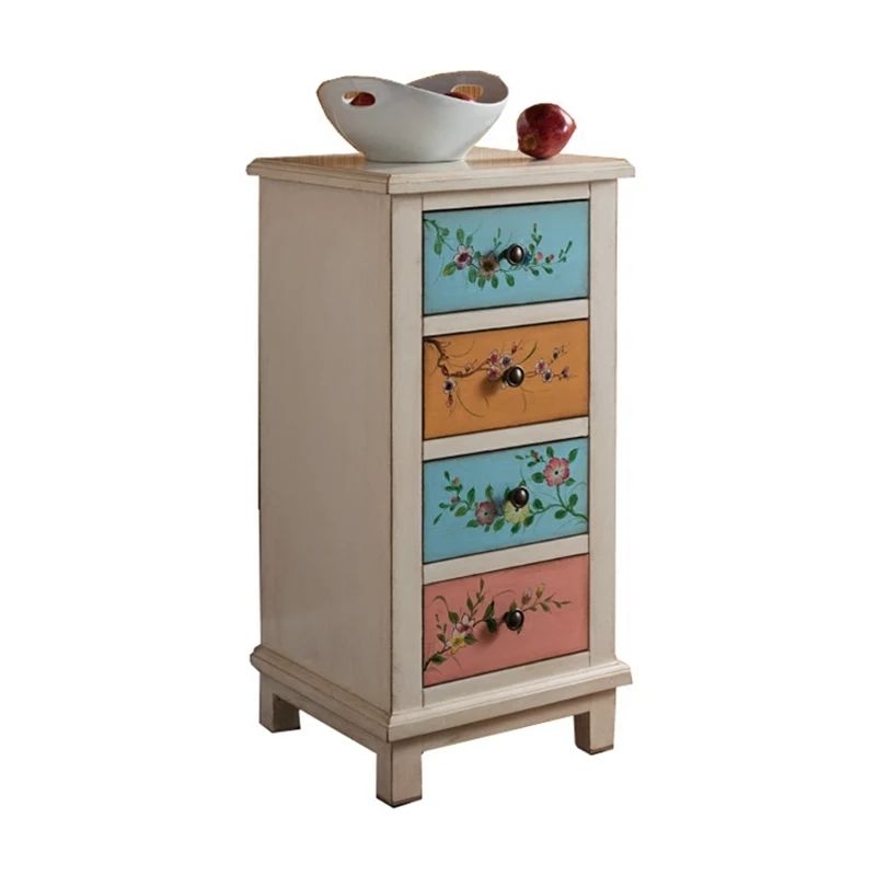 Cassa di lingerie in legno massiccio tradizionale stoccaggio verticale per la camera da letto