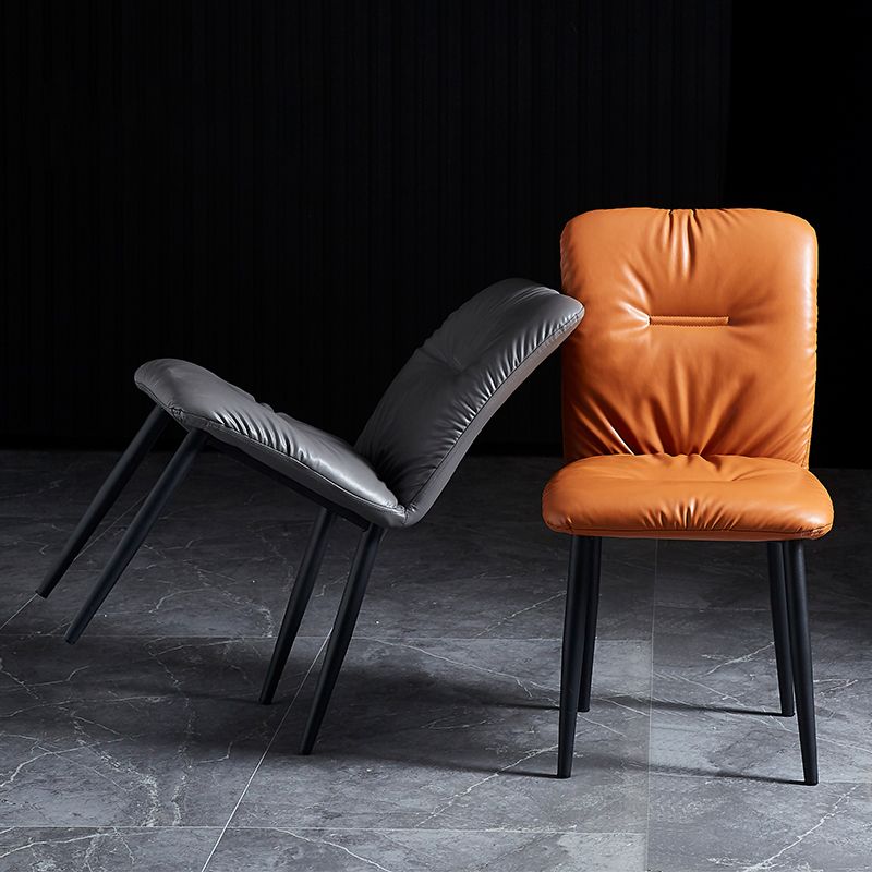 Sedie laterali sala da pranzo sedia da cucina in pelle finta industriale per casa