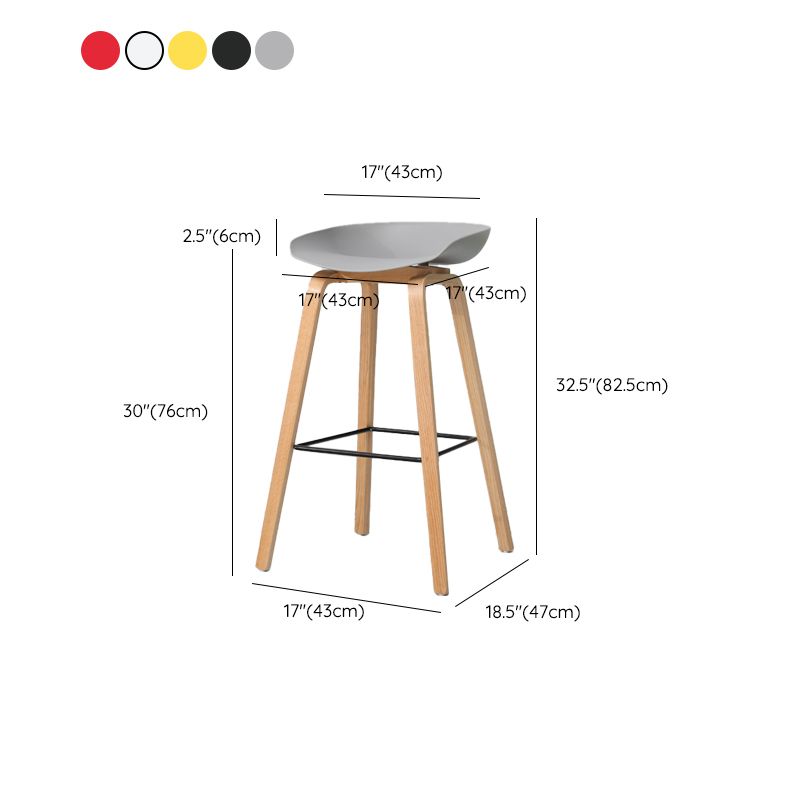 Contemporary Style Stool 4 Legs Wood Counter Stool for Home Use Clearhalo 'Bar Furniture' 'Bar Stools' 'bar_stools' 'furn' 'furn_bar_stools' 'Furniture' 'Kitchen & Dining Furniture' 1200x1200_0c9a9ada-a6a5-4fdf-a3de-21bc3a14d206