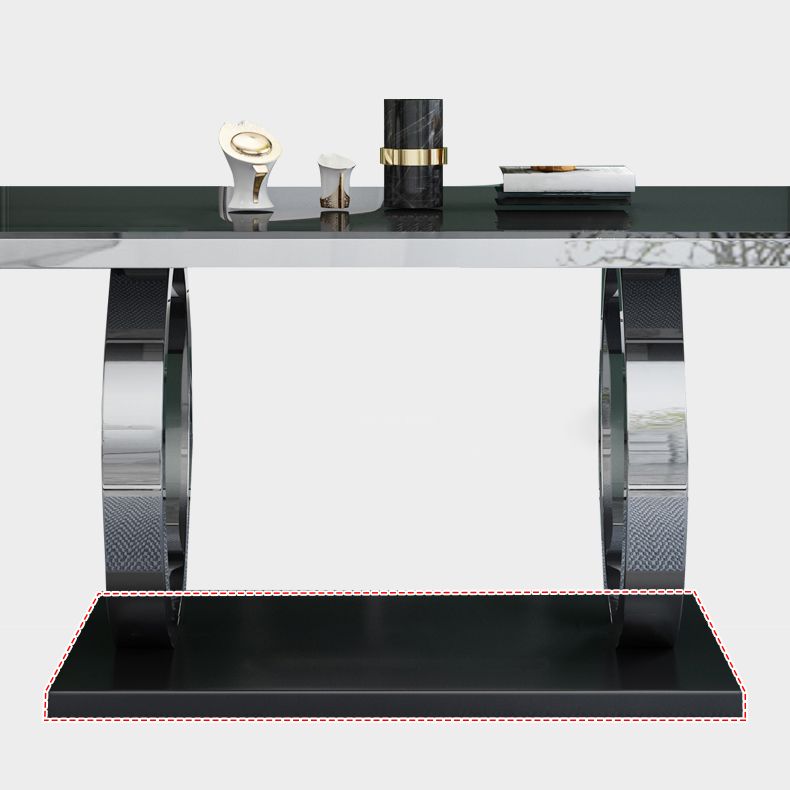Rectangle Luxury Style Dining Table Fixed Table with Trestle Base Clearhalo ' dining_table' 'Dining Tables & Seating' 'Dining Tables' 'furn' 'furn_dining_table' 'Furniture' 'furniture_dining_table' 'Kitchen & Dining Furniture' 'kitchen&dining_furn' 'kitchen' 'kitchen_dining_table' 1200x1200_0c9afb6c-2e3d-45b9-a5d5-8ce1322e5b16