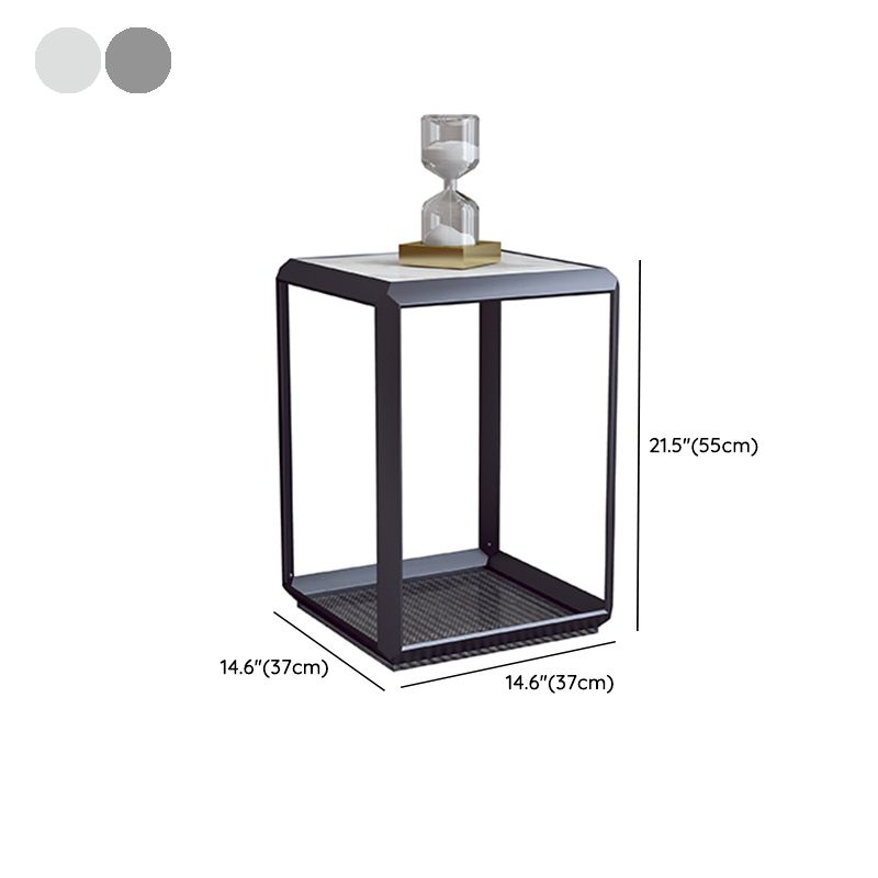 Geometric Slate & Glass Coffee Table Modern Simple Cocktail Table with Floor Shelf Clearhalo 'Coffee & Accent Tables' 'Coffee Tables' 'coffee_tables' 'furn' 'furn_coffee_tables' 'Furniture' 'Living Room Furniture' 1200x1200_0c9c344d-7c66-475e-b49d-3ad09ed5c354