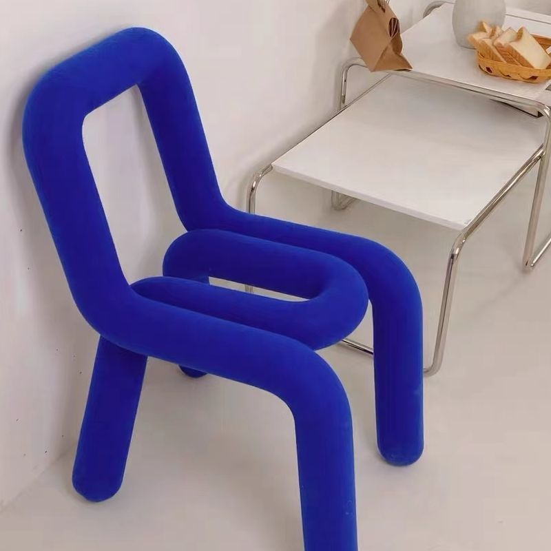 Home Fabric Side Chair Designer Style Open Back Armless Chair Set