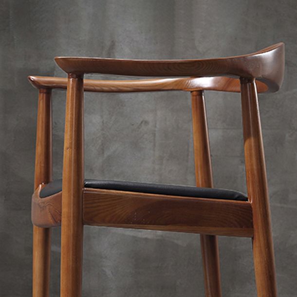 Traditional Wood Dining Arm Chair PU Leather Side Chair for Restaurant Use Clearhalo ' kitchen&dining_furn' 'Dining Chairs' 'Dining Tables & Seating' 'dining_chair' 'furn' 'furn_dining_chair' 'Furniture' 'furniture_dining_chair' 'Kitchen & Dining Furniture' 'kitchen' 1200x1200_0c9c78fb-70ef-497b-b0ff-fd5e91cd0bda