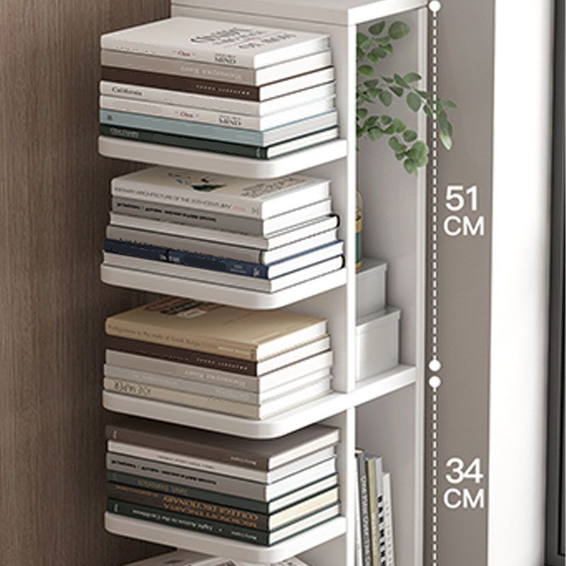 Étagère de livre géométrique contemporain avec étagères rectangulaires bibliothèque en bois