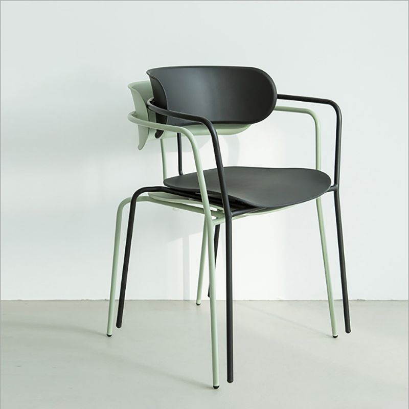 Glam Style Metal Arm Chair Open Back Side Chair for Dining Room (Set of 4) Clearhalo 'Dining Chairs' 'Dining Tables & Seating' 'dining_chair' 'furn' 'furn_dining_chair' 'Furniture' 'furniture_dining_chair' 'Kitchen & Dining Furniture' 1200x1200_0c9d0416-3d07-4d82-aa3d-7a96226da971