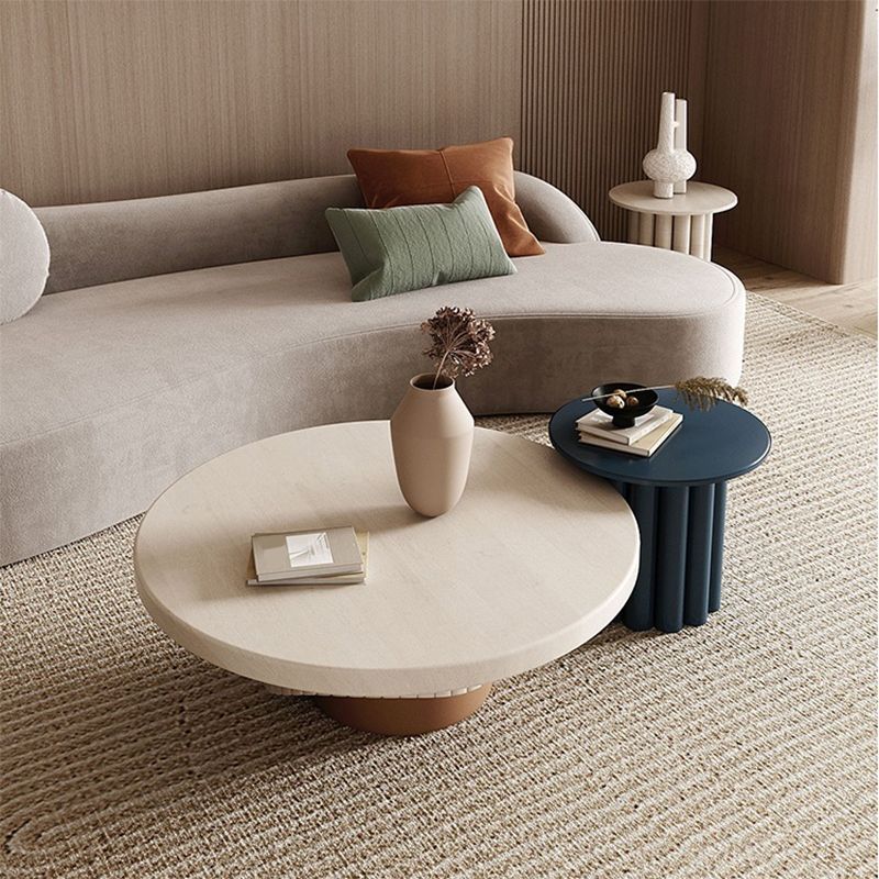 Single Coffee Table Pedestal Solid Wood Round Cocktail Table Clearhalo 'Coffee & Accent Tables' 'Coffee Tables' 'coffee_tables' 'furn' 'furn_coffee_tables' 'Furniture' 'Living Room Furniture' 1200x1200_0c9d3215-8dbf-4370-beac-03c70d5f95a5