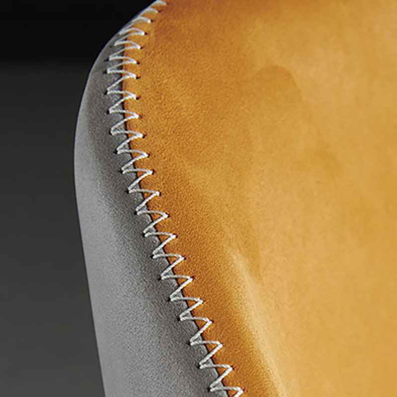 Industrial Faux Leather Dining Chairs Armless Wingback Parsons Chair