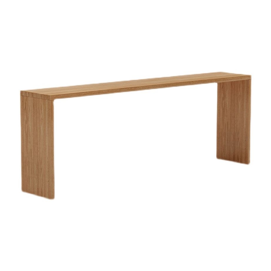 Modern Pine Wood Bar Dining Table Rectangle Indoor Bistro Table with Shelf Clearhalo 'Bar Furniture' 'Bar Tables' 'bar_tables' 'furn' 'furn_bar_tables' 'Furniture' 'furniture_bar_tables' 'Kitchen & Dining Furniture' 1200x1200_0c9e5d74-11ce-4a27-b03d-cc5daaad04c0