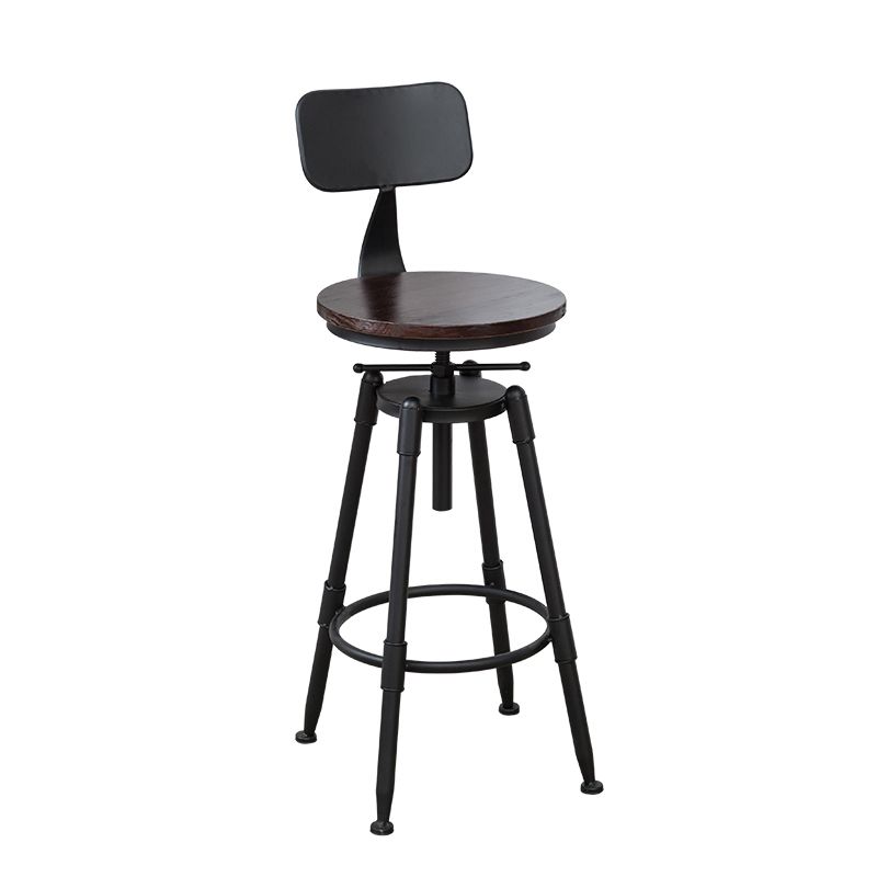 Modern Rotatable Counter Stool Iron Bar Stool with Seat and Pedal