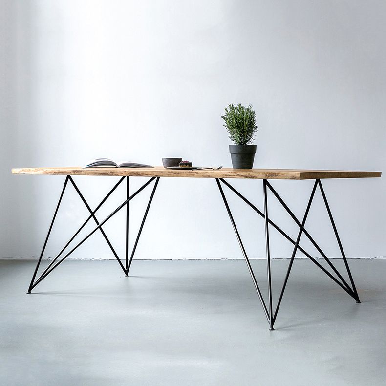 Rectangle 4 Legs Luxury Dining Table Wood Color Fixed Table of Solid Wood Clearhalo ' dining_table' 'Dining Tables & Seating' 'Dining Tables' 'furn' 'furn_dining_table' 'Furniture' 'furniture_dining_table' 'Kitchen & Dining Furniture' 'kitchen&dining_furn' 'kitchen' 'kitchen_dining_table' 1200x1200_0c9ed3e0-99b1-4573-9b35-8c019c746206
