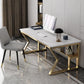 Glam Stone Office Desk Rectangular Golden Writing Desk for Office Clearhalo 'furn' 'furn_office_desk' 'Furniture' 'Office Desks' 'Office Furniture' 'office_desk' 1200x1200_0ca07f41-96a6-4fe5-8f3b-18a528df81b2