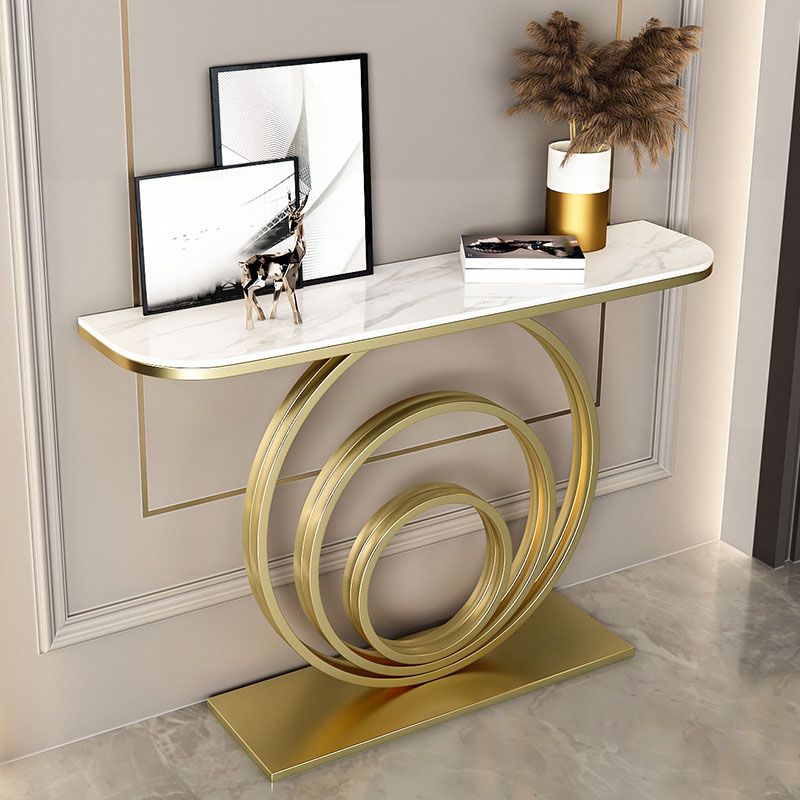 Mesa de consola de glamour de 31.5 pulgadas de acento de altura con 1 estante