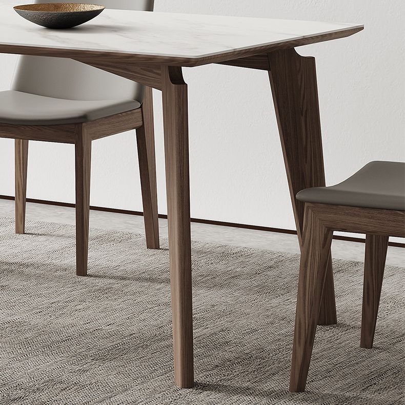 Mid-Century Rectangle Shape Table Sintered Stone Dining Table for Kitchen Clearhalo ' dining_table' 'Dining Tables & Seating' 'Dining Tables' 'furn' 'furn_dining_table' 'Furniture' 'furniture_dining_table' 'Kitchen & Dining Furniture' 'kitchen&dining_furn' 'kitchen' 'kitchen_dining_table' 1200x1200_0ca3abcf-3c89-489b-be40-ecbde9597c95