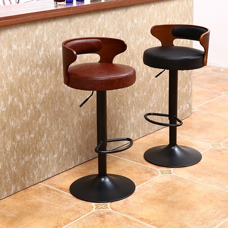 Contemporary Swivel Adjustable Height Bar Stool Home Footrest Stool Clearhalo 'Bar Furniture' 'Bar Stools' 'bar_stools' 'furn' 'furn_bar_stools' 'furniture_bar_stools' 'Kitchen & Dining Furniture' 'kitchen&dining_furn' 'kitchen' 'kitchen_furn' Furniture' 1200x1200_0ca3e812-de61-4788-85f6-9eecf4249692