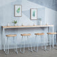 Indoor Wood Counter Wine Table Rectangle Natural and White Bar Height Pub Table Clearhalo 'Bar Furniture' 'Bar Tables' 'bar_tables' 'furn' 'furn_bar_tables' 'Furniture' 'Kitchen & Dining Furniture' 1200x1200_0ca459da-5d87-43c3-a14c-41e4dc20caa0