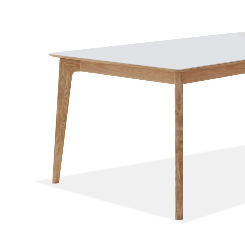 Contemporary Rectangular White Stone Dining Table with 4 Foot Clearhalo 'Dining Tables & Seating' 'Dining Tables' 'dining_table' 'furn' 'furn_dining_table' 'Furniture' 'Kitchen & Dining Furniture' 1200x1200_0ca466d1-5457-4490-966d-1e9047120ef3