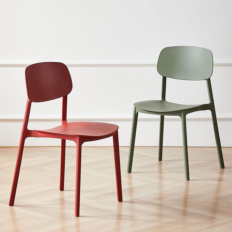Modern Stackable Open Back Side Chair Plastic Matte Finish Dining Chair Clearhalo ' kitchen&dining_furn' 'Dining Chairs' 'Dining Tables & Seating' 'dining_chair' 'furn' 'furn_dining_chair' 'Furniture' 'furniture_dining_chair' 'Kitchen & Dining Furniture' 'kitchen' 1200x1200_0ca4e639-df62-4545-a5c1-c7994bcad006