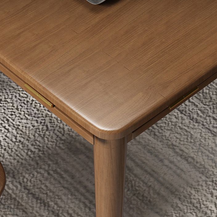 Modern Style Rubberwood Dinner Table Round Drop-Leaf Table for Home Use Clearhalo ' dining_table' 'Dining Tables & Seating' 'Dining Tables' 'furn' 'furn_dining_table' 'Furniture' 'furniture_dining_table' 'Kitchen & Dining Furniture' 'kitchen&dining_furn' 'kitchen' 'kitchen_dining_table' 1200x1200_0ca4e700-1e11-4ac4-9b8e-42ee0b305cae