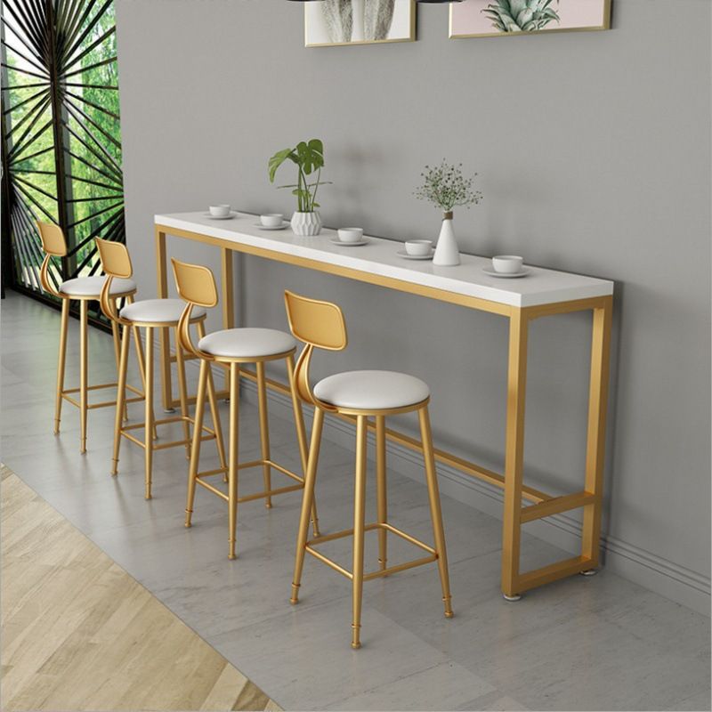 Rectangle White Solid Wood Table Trestle Base Dining Table for Kitchen Living Room Clearhalo 'Bar Furniture' 'Bar Tables' 'bar_tables' 'furn' 'furn_bar_tables' 'Furniture' 'Kitchen & Dining Furniture' 1200x1200_0ca5cdb6-1a2c-4949-8858-49efb75998ad