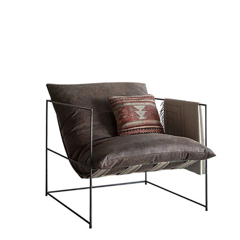 26.77" Wide Contemporary Style Single Sofa Chair Metal Round Arm Chair Clearhalo 'Accent Chairs' 'accent_chairs' 'Chairs & Seating' 'furn' 'furn_accent_chairs' 'Furniture' 'Living Room Furniture' 1200x1200_0ca63425-9d26-442f-89da-90e1b5a9676e
