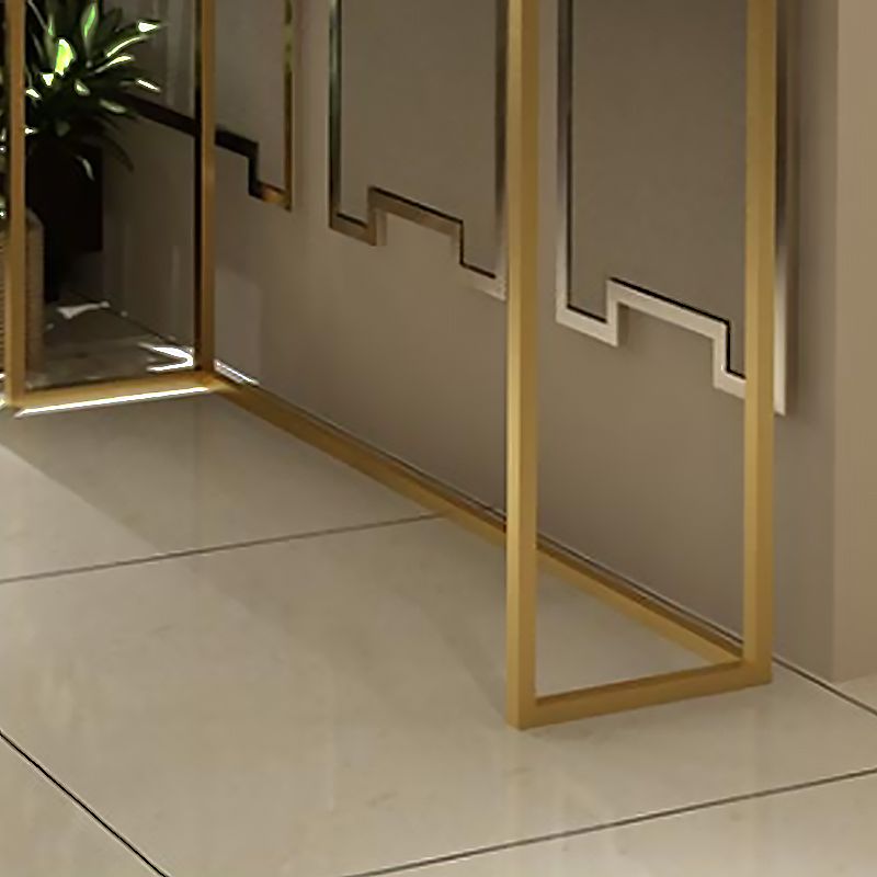 Tavolo della console rettangolare glam con tavolo di divano in marmo bianco, 30 "