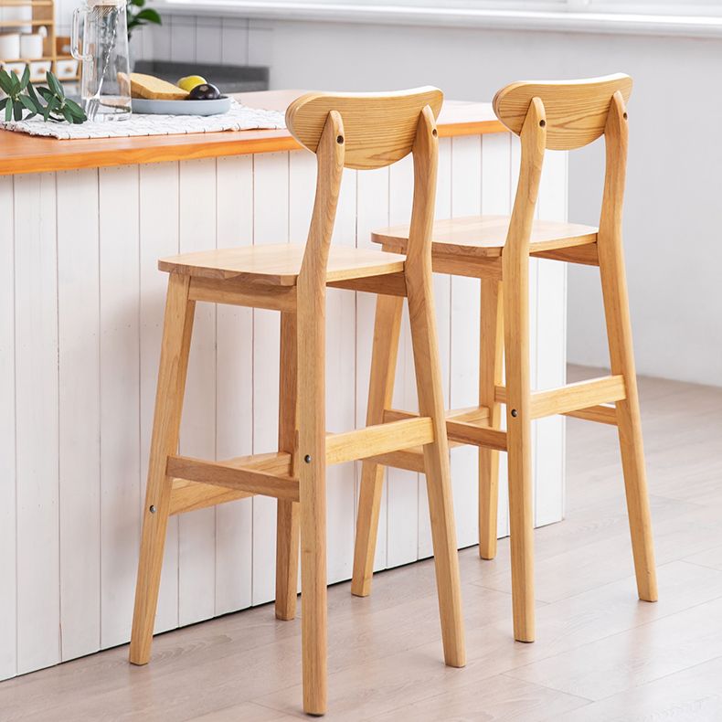 Scandinavian Matte Finish Upholstered Counter Height Stool Home Solid Wood Bar Stool Clearhalo 'Bar Furniture' 'Bar Stools' 'bar_stools' 'furn' 'furn_bar_stools' 'Furniture' 'furniture_bar_stools' 'Kitchen & Dining Furniture' 1200x1200_0ca73d99-29ae-4eb9-8f5c-8c6182468874