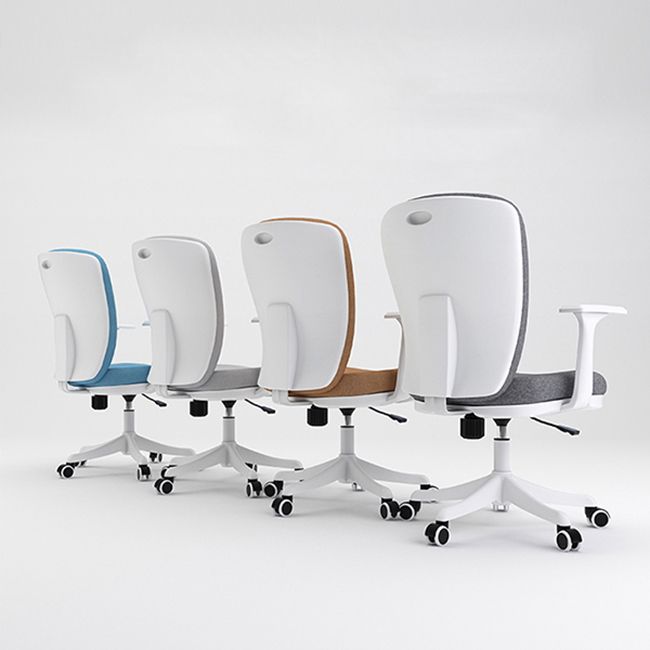 Sedia da conferenza imbottita con ruote per sedia da ufficio contemporanea da 24 "W
