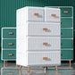 Contemporary Plastic Storage Cabinet for Bedroom Matte Finish Cabinet with Drawers