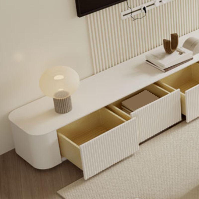 Console de support moderne avec rangement fermé, console multimédia TV avec 6 tiroirs