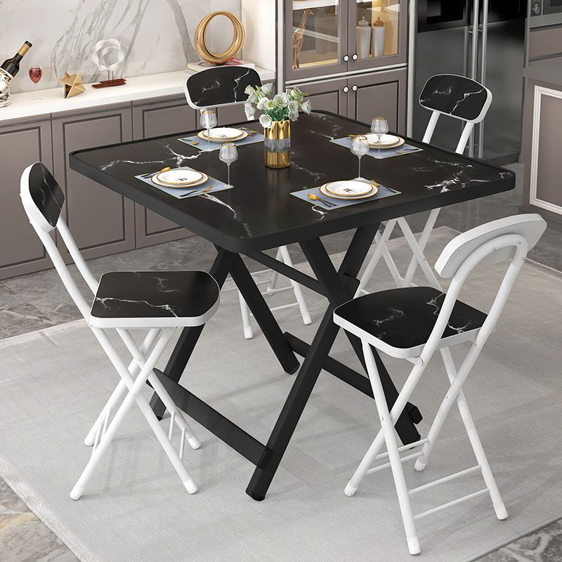 Foldable Solid Wood Dining Room Set of with Double Pedestal Base Dining Room Furniture for Home Use Clearhalo 'Dining Room Sets' 'Dining Tables & Seating' 'dining_room_set' 'furn' 'furn_dining_room_set' 'Furniture' 'furniture_dining_room_set' 'Kitchen & Dining Furniture' 'kitchen&dining_furn' 'kitchen' 1200x1200_0cad16fb-bb21-48de-b98d-dd809b712957