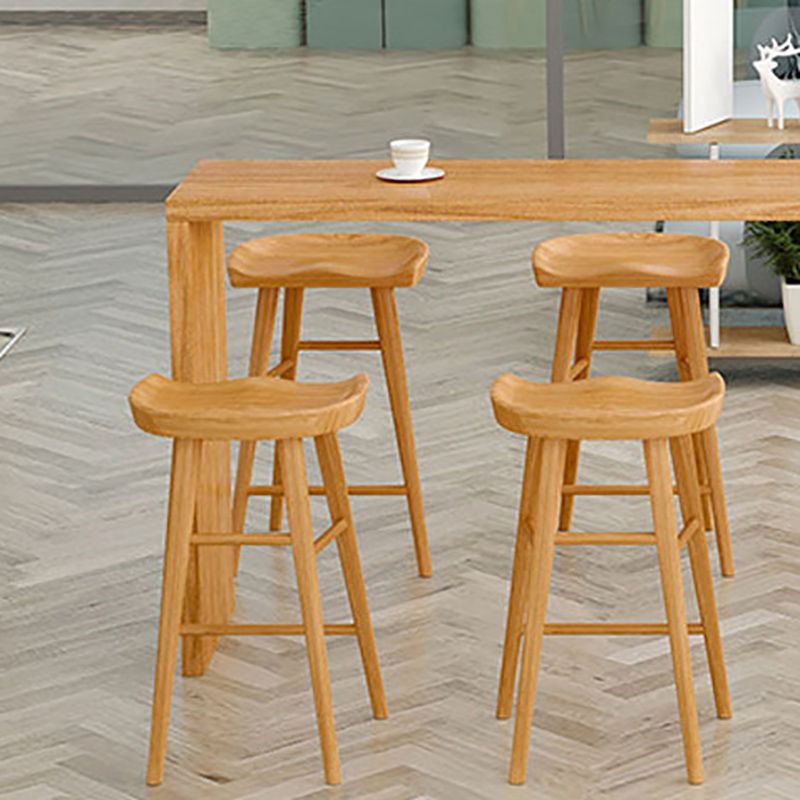 Modern Bar Table Set 1/5/9 Pieces Solid Wood Counter Table with Backless Stools Clearhalo 'Bar Furniture' 'furn' 'furn_home_bar_bar_sets' 'Furniture' 'Home Bars & Bar Sets' 'home_bar_bar_sets' 'Kitchen & Dining Furniture' 1200x1200_0cad1988-6b26-480f-9aa7-c9cfbc17197d