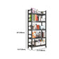 Industrial Style Metal Bookshelf Etagere Shelf Bookcase with Caster Wheels Clearhalo 'Bookcases' 'furn' 'furn_bookcases' 'Furniture' 'furniture_bookcases' 'Office Furniture' 1200x1200_0cad4359-aa94-4634-9268-f3692aa7a61c